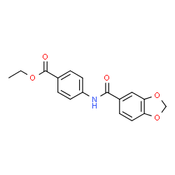 ChemSpider 2D Image | METHYLENEDIOXYBENZOYL ETHYL PABA | C17H15NO5