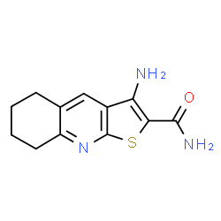 ChemSpider 2D Image | 3-amino-5H,6H,7H,8H-thieno[2,3-b]quinoline-2-carboxamide | C12H13N3OS