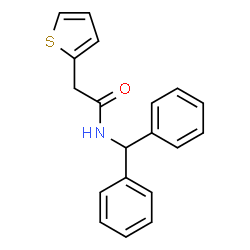 ChemSpider 2D Image | N-(Diphenylmethyl)-2-(2-thienyl)acetamide | C19H17NOS