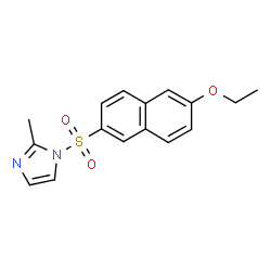 ChemSpider 2D Image | 1-[(6-Ethoxy-2-naphthyl)sulfonyl]-2-methyl-1H-imidazole | C16H16N2O3S