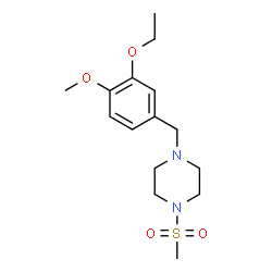 ChemSpider 2D Image | 1-(3-Ethoxy-4-methoxybenzyl)-4-(methylsulfonyl)piperazine | C15H24N2O4S