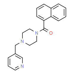 ChemSpider 2D Image | 1-Naphthyl[4-(3-pyridinylmethyl)-1-piperazinyl]methanone | C21H21N3O