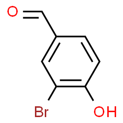 ChemSpider 2D Image | 3-Bromo-4-hydroxybenzaldehyde | C7H5BrO2