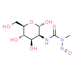 ChemSpider 2D Image | 2-Deoxy-2-{[methyl(nitroso)carbamoyl]amino}-alpha-D-mannopyranose | C8H15N3O7