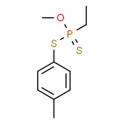 ChemSpider 2D Image | O-Methyl S-(4-methylphenyl) ethylphosphonodithioate | C10H15OPS2