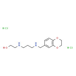 ChemSpider 2D Image | 2-({3-[(2,3-Dihydro-1,4-benzodioxin-6-ylmethyl)amino]propyl}amino)ethanol dihydrochloride | C14H24Cl2N2O3