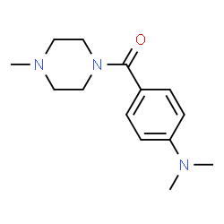 ChemSpider 2D Image | [4-(Dimethylamino)phenyl](4-methyl-1-piperazinyl)methanone | C14H21N3O