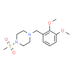ChemSpider 2D Image | 1-(2,3-Dimethoxybenzyl)-4-(methylsulfonyl)piperazine | C14H22N2O4S