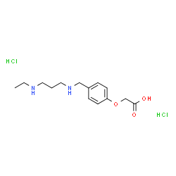 ChemSpider 2D Image | [4-({[3-(Ethylamino)propyl]amino}methyl)phenoxy]acetic acid dihydrochloride | C14H24Cl2N2O3