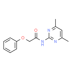 ChemSpider 2D Image | N-(4,6-Dimethyl-2-pyrimidinyl)-2-phenoxyacetamide | C14H15N3O2