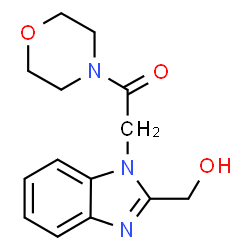 ChemSpider 2D Image | 2-[2-(Hydroxymethyl)-1H-benzimidazol-1-yl]-1-(4-morpholinyl)ethanone | C14H17N3O3