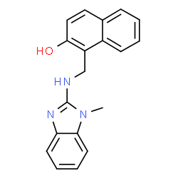ChemSpider 2D Image | 1-[[(1-methyl-2-benzimidazolyl)amino]methyl]-2-naphthalenol | C19H17N3O