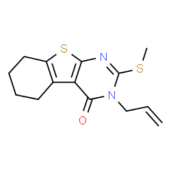 ChemSpider 2D Image | 3-Allyl-2-(methylsulfanyl)-5,6,7,8-tetrahydro[1]benzothieno[2,3-d]pyrimidin-4(3H)-one | C14H16N2OS2