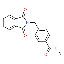 ChemSpider 2D Image | Methyl 4-((1,3-dioxoisoindolin-2-yl)methyl)benzoate | C17H13NO4