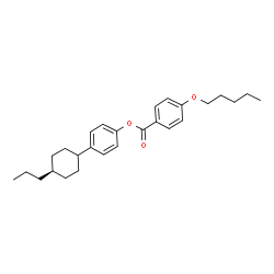 ChemSpider 2D Image | 4-(4-Propylcyclohexyl)phenyl 4-(pentyloxy)benzoate | C27H36O3