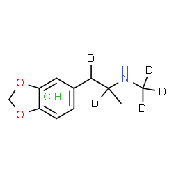 ChemSpider 2D Image | 1-(1,3-Benzodioxol-5-yl)-N-(~2~H_3_)methyl-2-(1,2-~2~H_2_)propanamine hydrochloride (1:1) | C11H11D5ClNO2