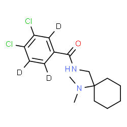 ChemSpider 2D Image | 3,4-Dichloro-N-{[1-(dimethylamino)cyclohexyl]methyl}(~2~H_3_)benzamide | C16H19D3Cl2N2O