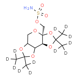 ChemSpider 2D Image | {(3aS,8bS)-2,2,7,7-Tetrakis[(~2~H_3_)methyl]tetrahydro-3aH-bis[1,3]dioxolo[4,5-b:4',5'-d]pyran-3a-yl}methyl sulfamate (non-preferred name) | C12H9D12NO8S
