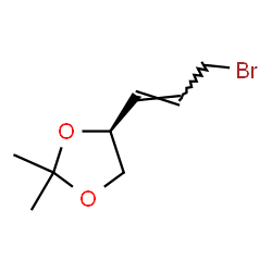 ChemSpider 2D Image | (4S)-4-[(1E)-3-Bromo-1-propen-1-yl]-2,2-dimethyl-1,3-dioxolane | C8H13BrO2
