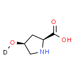 ChemSpider 2D Image | (4S)-4-[(~2~H)Hydroxy]-L-proline | C5H8DNO3