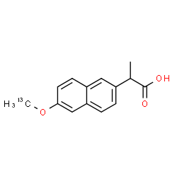 ChemSpider 2D Image | 2-{6-[(~13~C)Methyloxy]-2-naphthyl}propanoic acid | C1313CH14O3