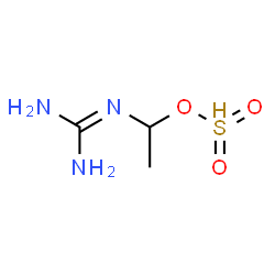 ChemSpider 2D Image | 2-[1-(dioxo-$l^{5}-sulfanyl)oxyethyl]guanidine | C3H9N3O3S