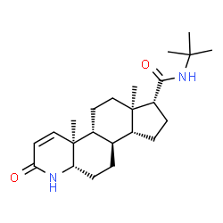 ChemSpider 2D Image | (4aS,4bR,6aR,7R,9aR,9bR,11aS)-4a,6a-Dimethyl-N-(2-methyl-2-propanyl)-2-oxo-2,4a,4b,5,6,6a,7,8,9,9a,9b,10,11,11a-tetradecahydro-1H-indeno[5,4-f]quinoline-7-carboxamide | C23H36N2O2