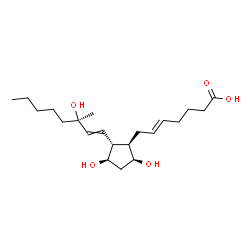 ChemSpider 2D Image | (5E,9alpha,11alpha,15R)-9,11,15-Trihydroxy-15-methylprosta-5,13-dien-1-oic acid | C21H36O5
