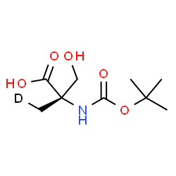 ChemSpider 2D Image | 2-(~2~H_1_)Methyl-N-{[(2-methyl-2-propanyl)oxy]carbonyl}-L-serine | C9H16DNO5