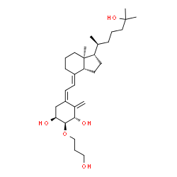 ChemSpider 2D Image | (1S,2S,3S,5Z,7E,13alpha,14beta,17alpha,20S)-2-(3-Hydroxypropoxy)-9,10-secocholesta-5,7,10-triene-1,3,25-triol | C30H50O5