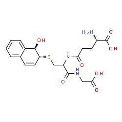 ChemSpider 2D Image | L-gamma-Glutamyl-S-[(1R,2R)-1-hydroxy-1,2-dihydro-2-naphthalenyl]cysteinylglycine | C20H25N3O7S