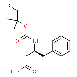 ChemSpider 2D Image | (3S)-3-[({[2-Methyl(1-~2~H_1_)-2-propanyl]oxy}carbonyl)amino]-4-phenylbutanoic acid | C15H20DNO4