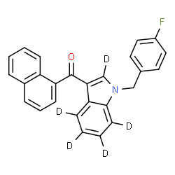 ChemSpider 2D Image | [1-(4-Fluorobenzyl)(~2~H_5_)-1H-indol-3-yl](1-naphthyl)methanone | C26H13D5FNO