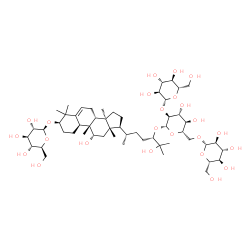 ChemSpider 2D Image | (1R,4S,8beta,9alpha,11beta,13alpha,14beta,17alpha,20S,24S)-1-(beta-L-Glucopyranosyloxy)-11,25-dihydroxy-9,10,14-trimethyl-4,9-cyclo-9,10-secocholest-5-en-24-yl beta-L-glucopyranosyl-(1->2)-[beta-L-glu
copyranosyl-(1->6)]-beta-L-glucopyranoside | C54H92O24