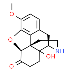 ChemSpider 2D Image | (5beta)-14-Hydroxy-3-methoxy-4,5-epoxymorphinan-6-one | C17H19NO4