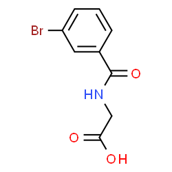 ChemSpider 2D Image | N-(3-Bromobenzoyl)glycine | C9H8BrNO3