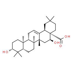 ChemSpider 2D Image | (3alpha,5beta,8alpha,9beta,10alpha,14beta,16beta,17alpha,18alpha)-3,16-Dihydroxyolean-12-en-28-oic acid | C30H48O4