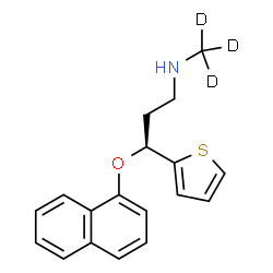 ChemSpider 2D Image | (3S)-N-(~2~H_3_)Methyl-3-(1-naphthyloxy)-3-(2-thienyl)-1-propanamine | C18H16D3NOS