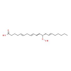 ChemSpider 2D Image | (5E,8E,12S,14E)-12-Hydroperoxy-5,8,10,14-icosatetraenoic acid | C20H32O4