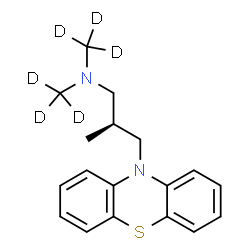 ChemSpider 2D Image | (2S)-2-Methyl-N,N-bis[(~2~H_3_)methyl]-3-(10H-phenothiazin-10-yl)-1-propanamine | C18H16D6N2S