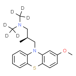 ChemSpider 2D Image | (2S)-3-(2-Methoxy-10H-phenothiazin-10-yl)-2-methyl-N,N-bis[(~2~H_3_)methyl]-1-propanamine | C19H18D6N2OS