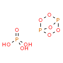 ChemSpider 2D Image | 2,3,5,6,7-Pentaoxa-1,4-diphosphabicyclo[2.2.1]heptane - phosphoric acid (1:1) | H3O9P3