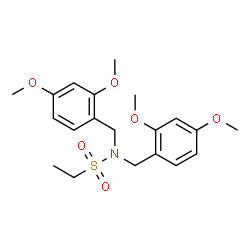 ChemSpider 2D Image | N,N-Bis(2,4-dimethoxybenzyl)ethanesulfonamide | C20H27NO6S