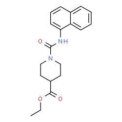 ChemSpider 2D Image | Ethyl 1-(1-naphthylcarbamoyl)-4-piperidinecarboxylate | C19H22N2O3