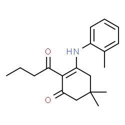 ChemSpider 2D Image | 2-butyryl-5,5-dimethyl-3-(methylanilino)-2-cyclohexen-1-one | C19H25NO2