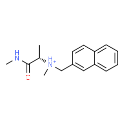 ChemSpider 2D Image | (2S)-N-Methyl-1-(methylamino)-N-(2-naphthylmethyl)-1-oxo-2-propanaminium | C16H21N2O