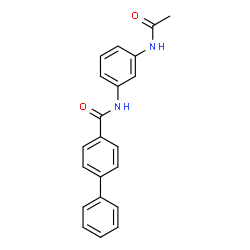 ChemSpider 2D Image | N-(3-Acetamidophenyl)-4-biphenylcarboxamide | C21H18N2O2