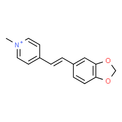 ChemSpider 2D Image | 4-[(E)-2-(1,3-Benzodioxol-5-yl)vinyl]-1-methylpyridinium | C15H14NO2