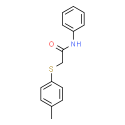 ChemSpider 2D Image | 2-[(4-Methylphenyl)sulfanyl]-N-phenylacetamide | C15H15NOS