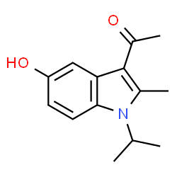ChemSpider 2D Image | 1-(5-Hydroxy-1-isopropyl-2-methyl-1H-indol-3-yl)ethanone | C14H17NO2